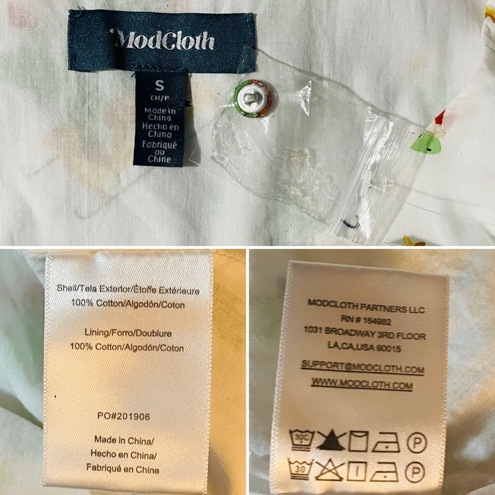 ModCloth White Midi Dress with Green and Yellow Floral Print - Picture 7 of 9